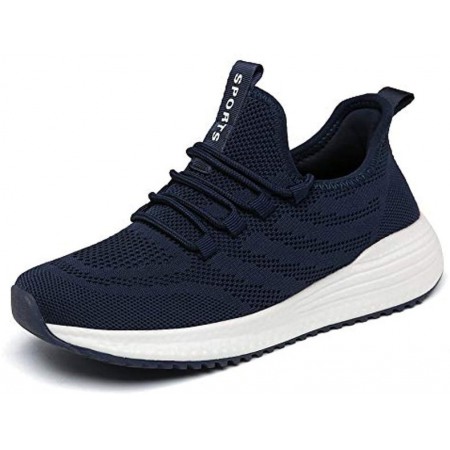 Women's Running Shoes Lightweight Non Slip Breathable Mesh Sneakers Sports Athletic Walking Work Shoes Deep Blue