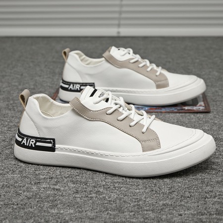 Men's Shoes Autumn Leather White Shoes Low-Top Casual Shoes Men's Trendy Shoes Sports Shoes