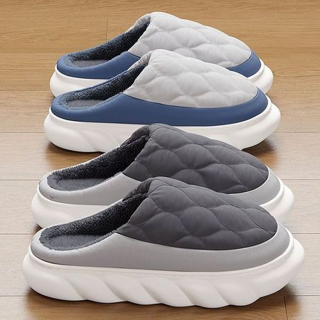 Cotton Mop Slippers Home Non-slip Flat Bottom Couple Fashion Simple Warmth